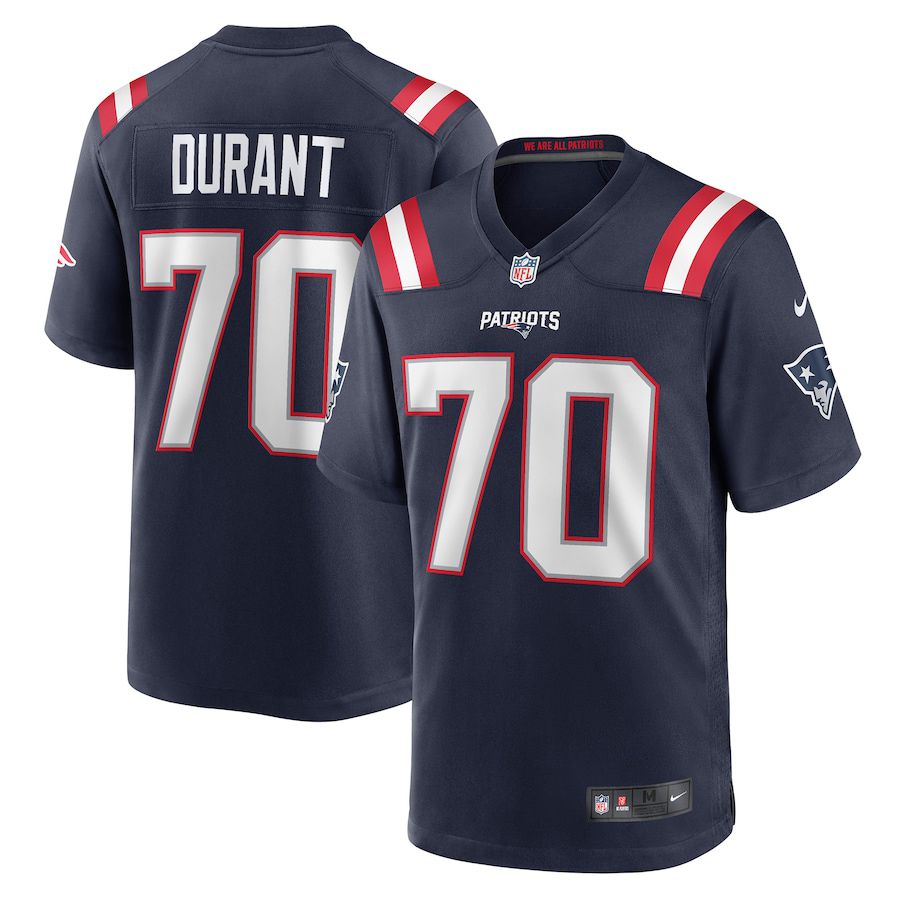 Men New England Patriots #70 Yasir Durant Nike Navy Game Player NFL Jersey